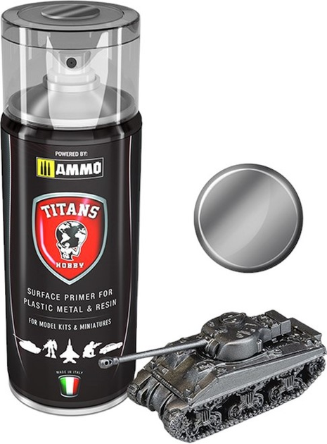Farba w sprayu Ammo Titans Primer Gun Metal 400 ml (7426842921298) - obraz 1