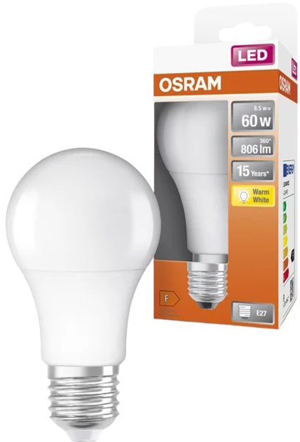Світлодіодна лампа OSRAM LED Parathom Classic 60 non-dim 8.5W/827 E27 (4058075127357) - зображення 4