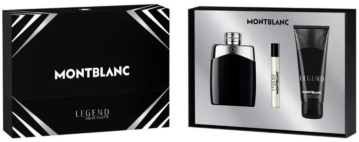 Zestaw męski Montblanc Estuche Legend Woda toaletowa 100 ml + Żel pod prysznic 100 ml + Woda toaletowa 7.5 ml (3386460145145) - obraz 1