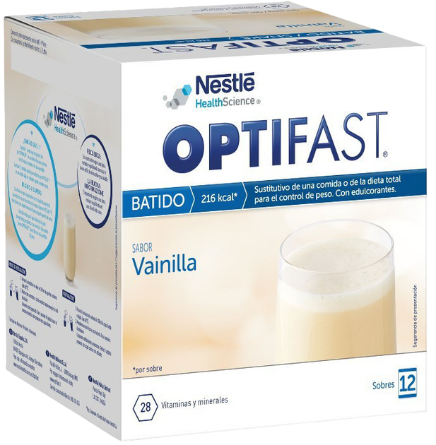 Koktajl Optifast Vanilla Smoothie 12 x 55 g (8470002091597) - obraz 1