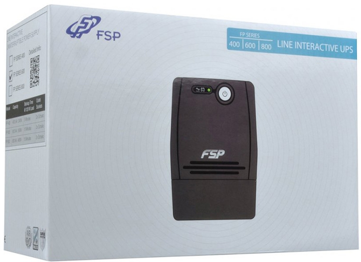 ДБЖ FSP FP600 800ВА/480Вт Black (PPF4800415) - зображення 4