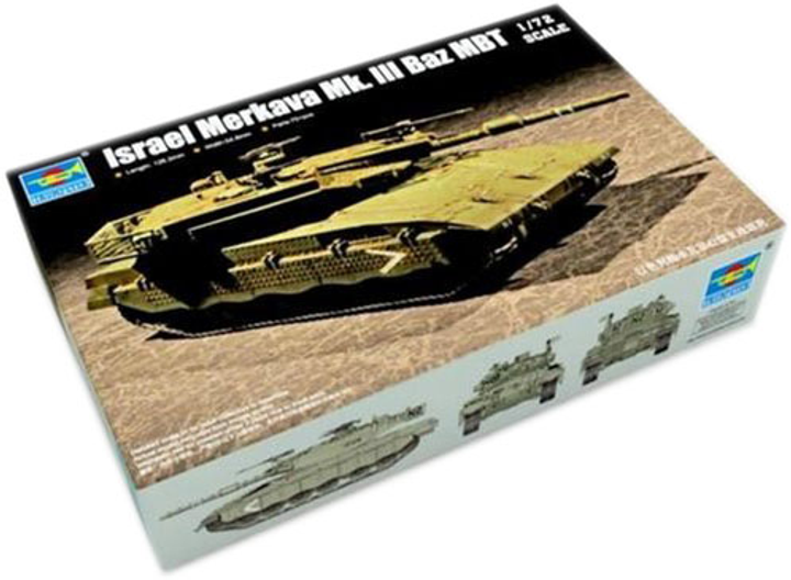 Model do sklejania Trumpeter Israel Merkava Mk III Baz MBT 1:72 (9580208071046) - obraz 1