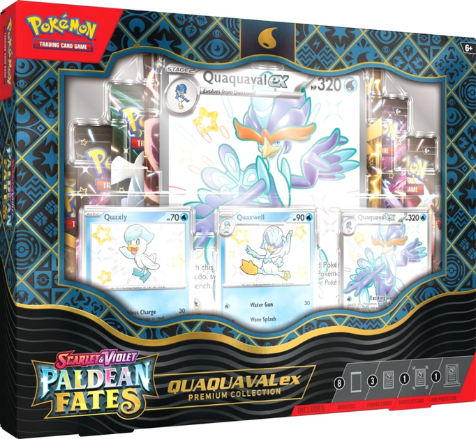 Ігрові карти Pokemon TCG Paldean Fates Premium Collection Quaquaval (5903076514431) - зображення 1