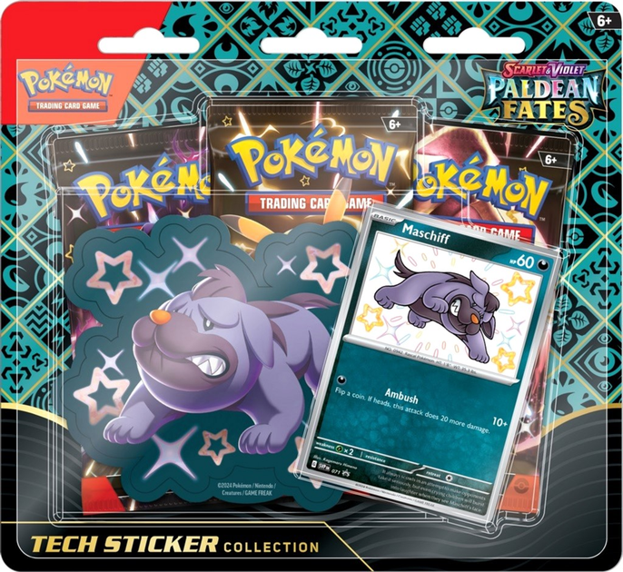 Ігрові карти Pokemon TCG Paldean Fates Tech Sticker Maschiff (5903076514462) - зображення 1