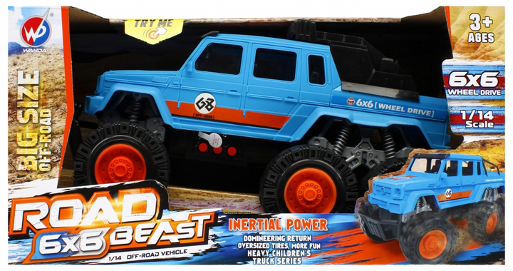 Позашляховик Mega Creative Road 6 x 6 Beast Блакитний (5905523601282) - зображення 1