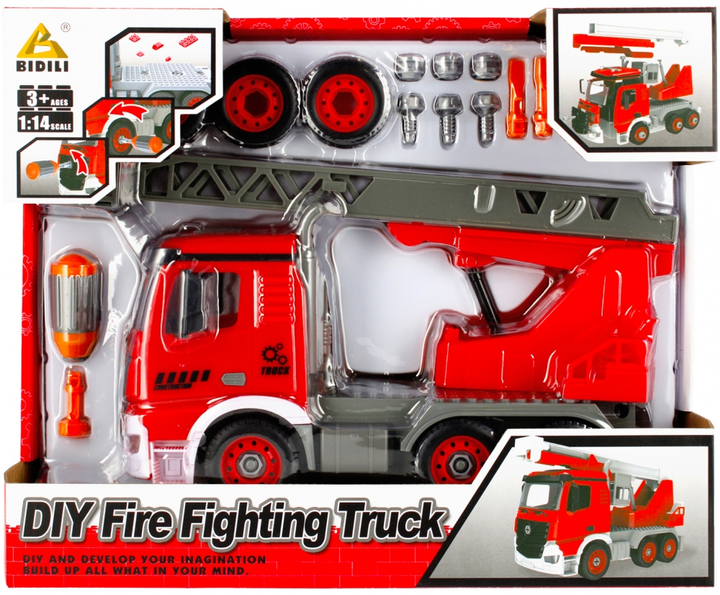 Пожежна машина Mega Creative Diy Fire Fighting Truck з аксесуарами (5908275186885) - зображення 1