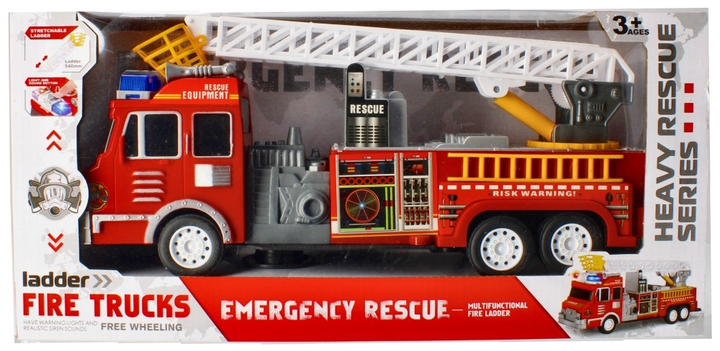 Wóz strażacki Mega Creative Fire Trucks Emergency Rescue z drabina przedłużająca (5904335897913) - obraz 1