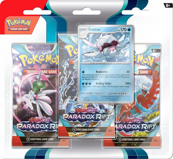 Игровые карты Pokemon TCG Paradox Rift 3pack B. Cetitan (5903076514110 ...