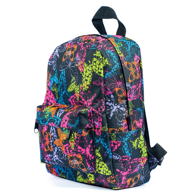 Женский молодежный универсальный черный рюкзак + Разноцветный для ...