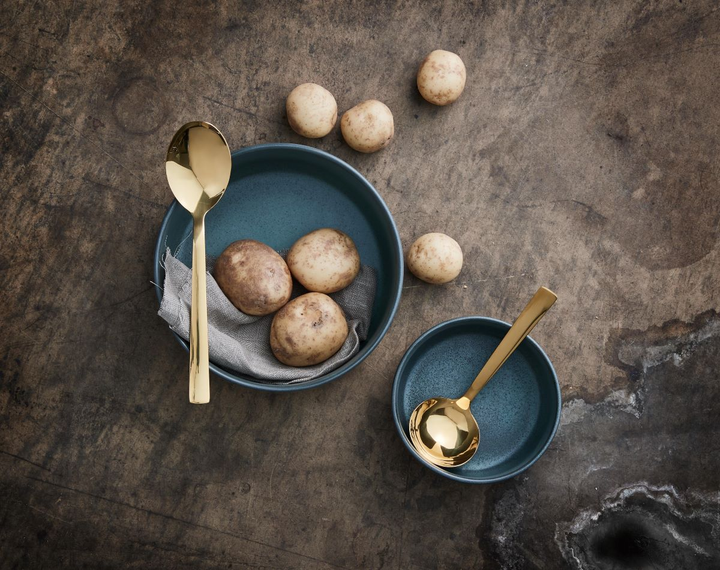 Набір столових приборів Aida Raw Set Gravy/Potato spoon Gold (15513) 2 шт (5709554155130) - зображення 2