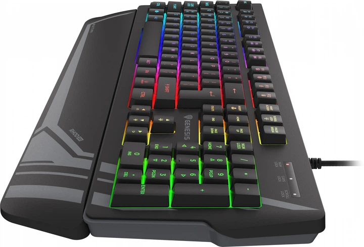 Klawiatura przewodowa Genesis Rhod 350 RGB USB Black (NKG-1727) - Zdjęcie 3 Klawiatura przewodowa Genesis Rhod 350 RGB USB Black (NKG-1727) - obraz 3