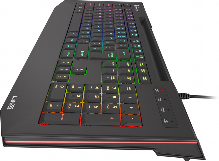 Klawiatura przewodowa Genesis LITH 400 RGB X-Scissors USB Black (NKG-1419) - obraz 4