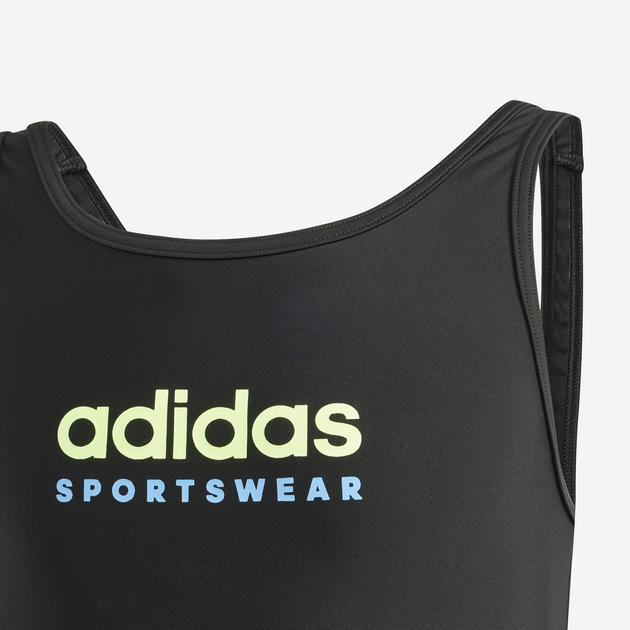 Strój kąpielowy jednoczęściowy dziecięcy dla dziewczynki adidas Spw Ubsuit Kids IT9619 128 Czarny (4067887716260) - obraz 3