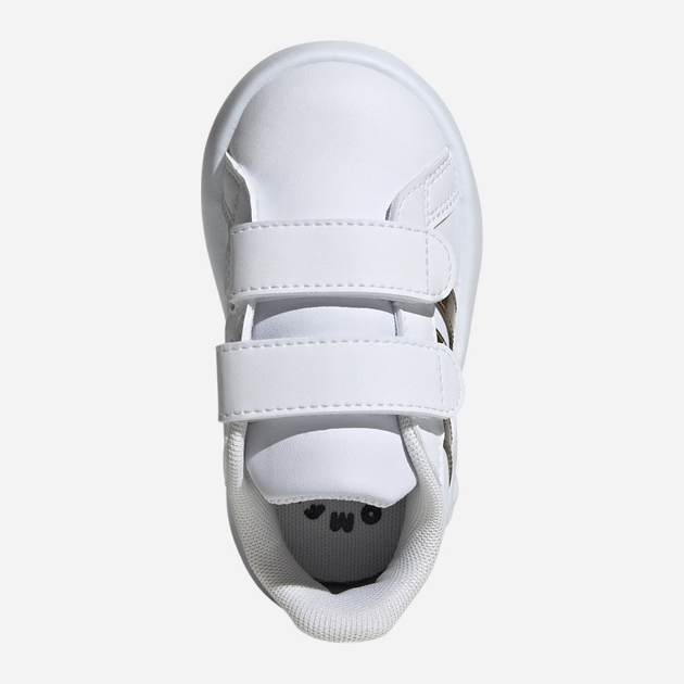 Sneakersy dziecięce dla dziewczynki adidas Grand Court 2.0 Cf I IG6586 25 Białe z złocistym (4067886398634) - obraz 5