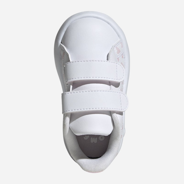 Дитячі кеди для дівчинки adidas Advantage Cf I ID5289 23 Білі з рожевим (4066759468191) - зображення 5