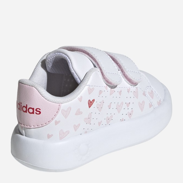 Дитячі кеди для дівчинки adidas Advantage Cf I ID5289 26 Білі з рожевим (4066759468108) - зображення 4