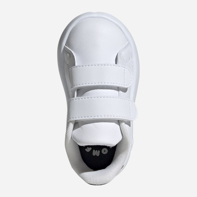 Sneakersy dziecięce dla dziewczynki na rzepy adidas Advantage Cf I ID5284 26.5 Białe z czarnym (4066765025449) - obraz 6