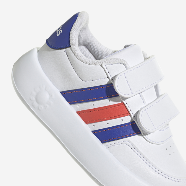 Sneakersy chłopięce na rzepy adidas Breaknet 2.0 Cf I ID5278 25.5 Białe z wielokolorowym (4066766586147) - obraz 7