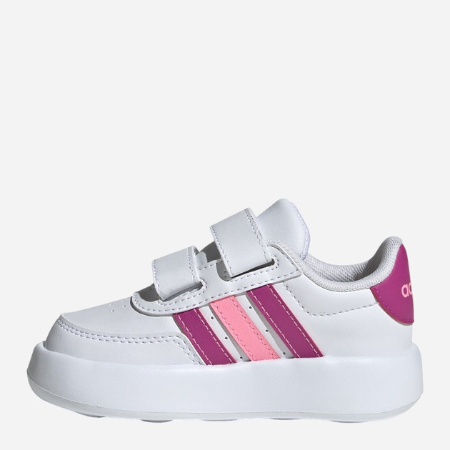Sneakersy dziecięce dla dziewczynki na rzepy adidas Breaknet 2.0 Cf I ID5279 22 Białe (4066765065056) - obraz 3