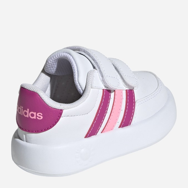 Sneakersy dziecięce dla dziewczynki na rzepy adidas Breaknet 2.0 Cf I ID5279 26 Białe (4066765061683) - obraz 4