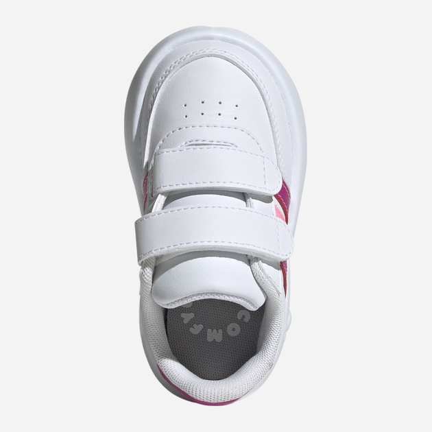 Sneakersy dziecięce dla dziewczynki na rzepy adidas Breaknet 2.0 Cf I ID5279 26 Białe (4066765061683) - obraz 5