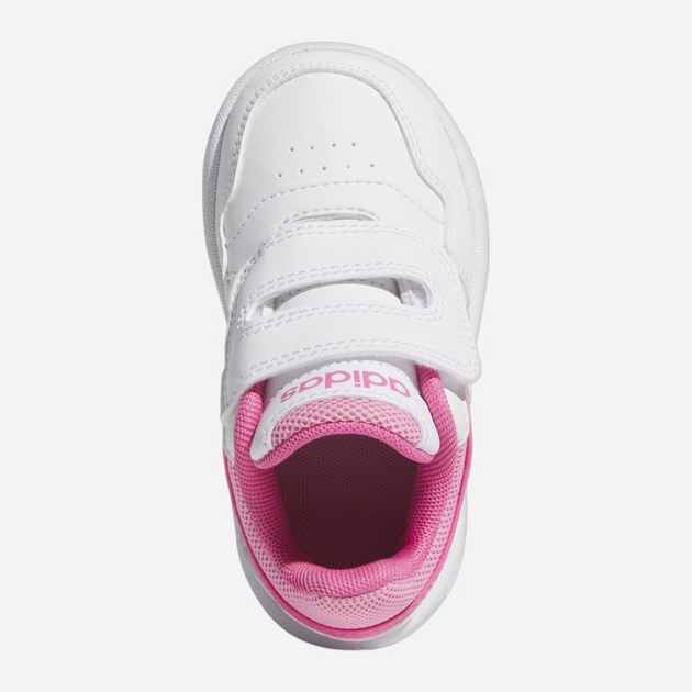 Sneakersy dziecięce dla dziewczynki na rzepy adidas Hoops 3.0 Cf I IG3719 24 Białe (4066765415974) - obraz 5