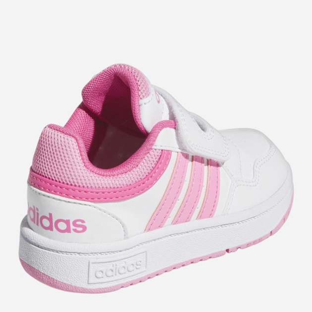 Sneakersy dziecięce dla dziewczynki na rzepy adidas Hoops 3.0 Cf I IG3719 26 Białe (4066765416001) - obraz 4