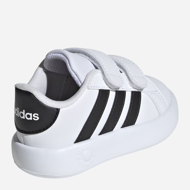 Sneakersy chłopięce na rzepy adidas Grand Court 2.0 Cf ID5271 25.5 Białe (4066765036612) - obraz 5