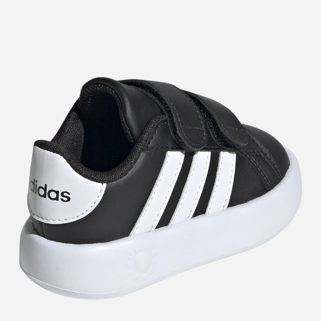 Sneakersy chłopięce na rzepy adidas Grand Court 2.0 Cf ID5272 26.5 Czarne (4066765031297) - obraz 4