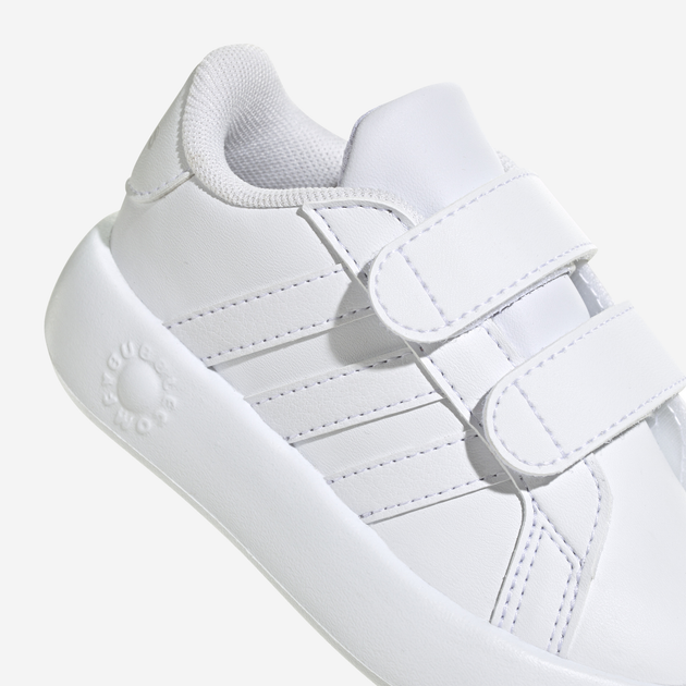 Sneakersy dziecięce dla dziewczynki na rzepy adidas Grand Court 2.0 Cf ID5273 26.5 Białe (4066765033024) - obraz 7