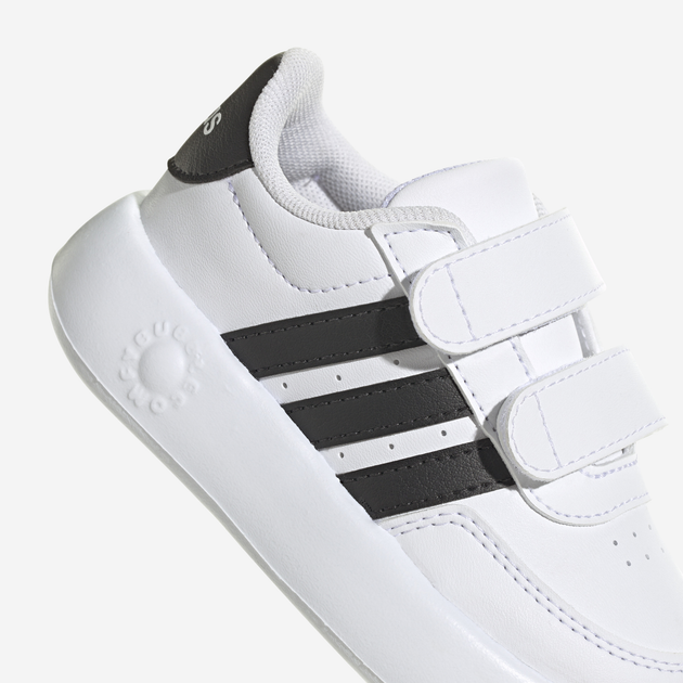 Sneakersy chłopięce adidas Breaknet 2.0 CF I ID5276 25 Białe z czarnym (4066759164642) - obraz 7