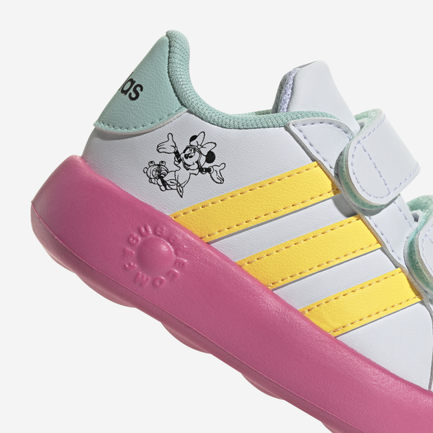 Sneakersy dziecięce dla dziewczynki adidas Grand Court Minnie CF I ID8018 22 Biały/Różowy (4066759472099) - obraz 8