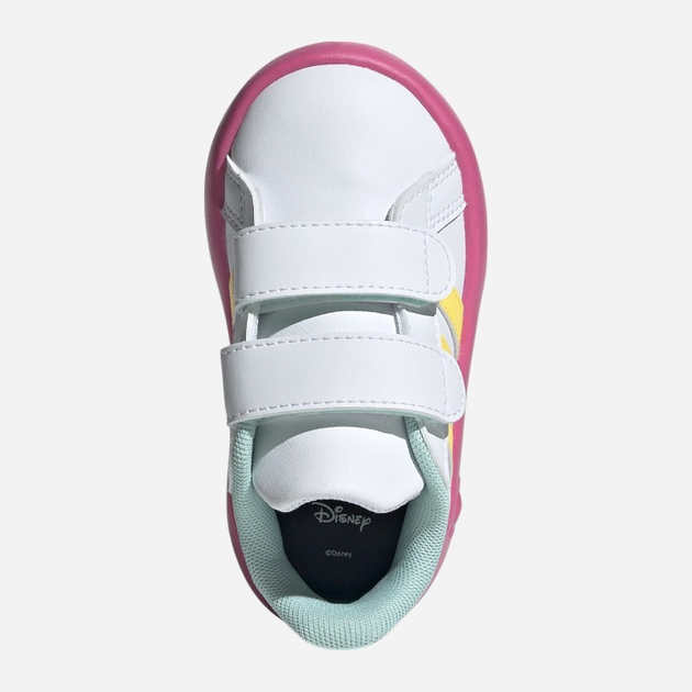 Sneakersy dziecięce dla dziewczynki adidas Grand Court Minnie CF I ID8018 24 Biały/Różowy (4066759472136) - obraz 6