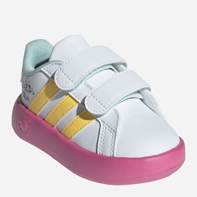 Tenisówki dziecięce dla dziewczynki Adidas Grand Court Minnie CF I ID8018 25 Biały/Różowy (4066759472129) - obraz 2