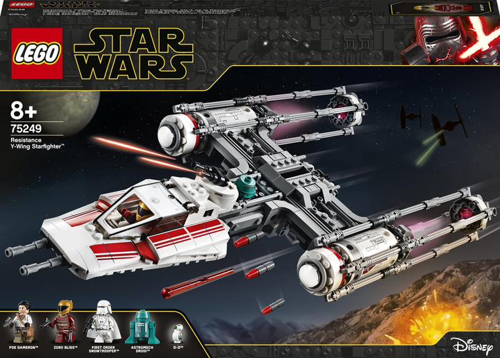 Zestaw konstrukcyjny LEGO Star Wars Myśliwiec Ruchu Oporu Y-Wing 578 elementów (75249) - obraz 1