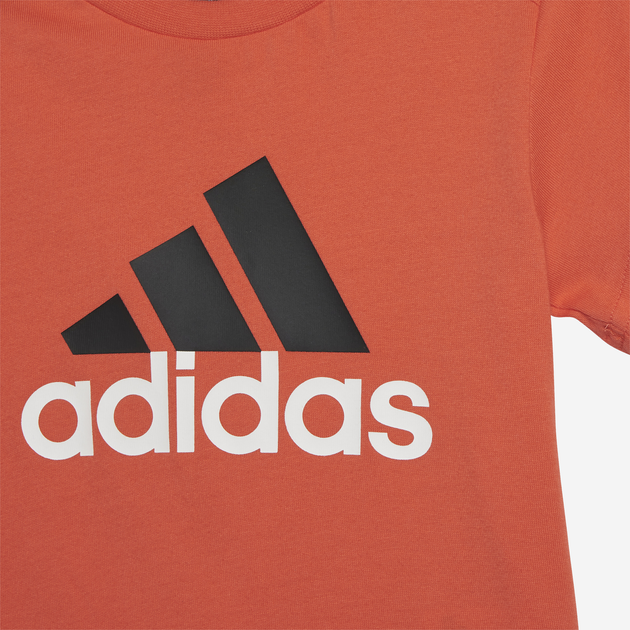 Komplet chłopięcy letni (koszulka + spodenki) adidas I Bl Co T Set IQ4132 104 Pomarańczowy/Czarny (4067887524278) - obraz 5