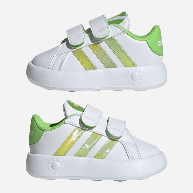 Sneakersy chłopięce na rzepy adidas Grand Court 2.0 Tin ID8014 23.5 Białe (4066759475816) - obraz 10