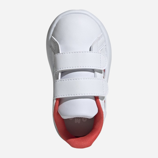 Sneakersy dziecięce dla dziewczynki na rzepy adidas Grand Court 2.0 Cf IG6498 22 Białe z wielokolorowym (4066766671096) - obraz 6