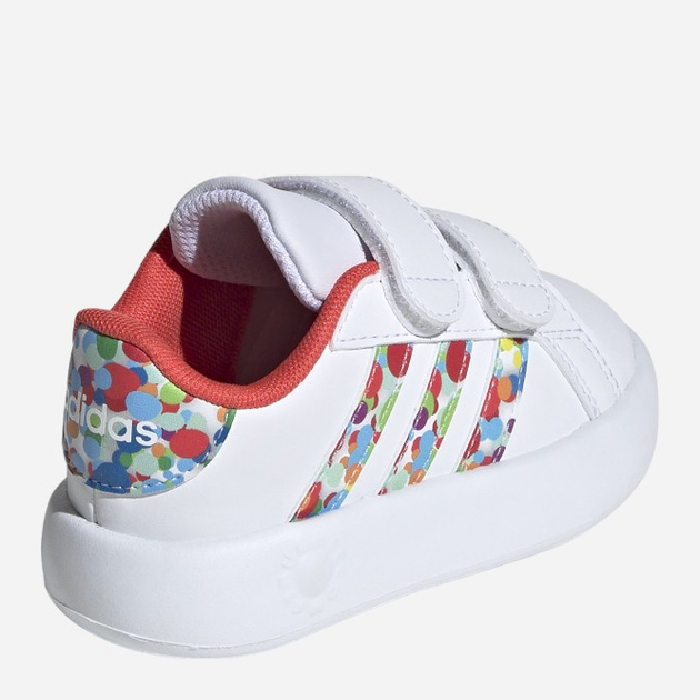 Дитячі кеди для дівчинки adidas Grand Court 2.0 Cf IG6498 24 Білі з різнокольоровим (4066766671188) - зображення 5