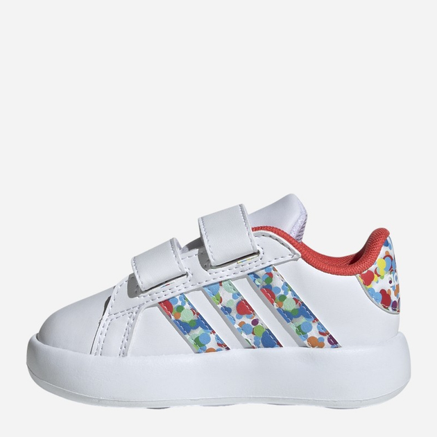 Sneakersy dziecięce dla dziewczynki na rzepy adidas Grand Court 2.0 Cf IG6498 27 Białe z wielokolorowym (4066766671171) - obraz 3