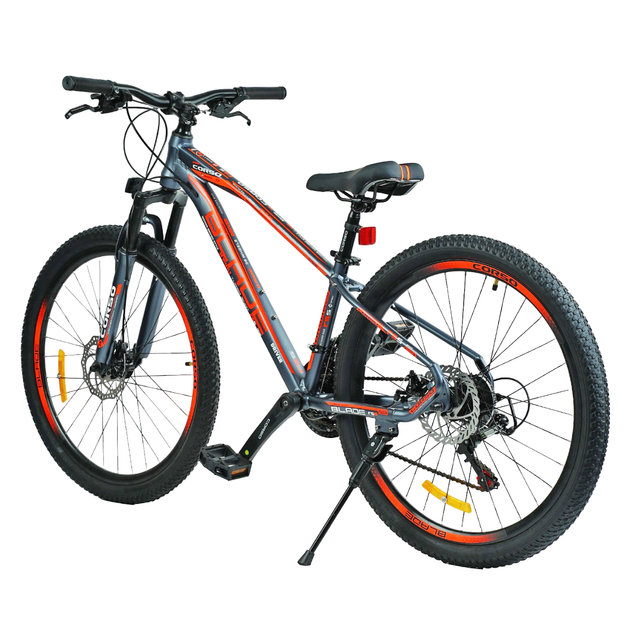 Велосипед спортивный Corso Blade 26" алюминиевая рама 13" серый оранжевый BD-26670 - Фото 2 Велосипед спортивный Corso Blade 26" алюминиевая рама 13" серый оранжевый BD-26670 - изображение 2