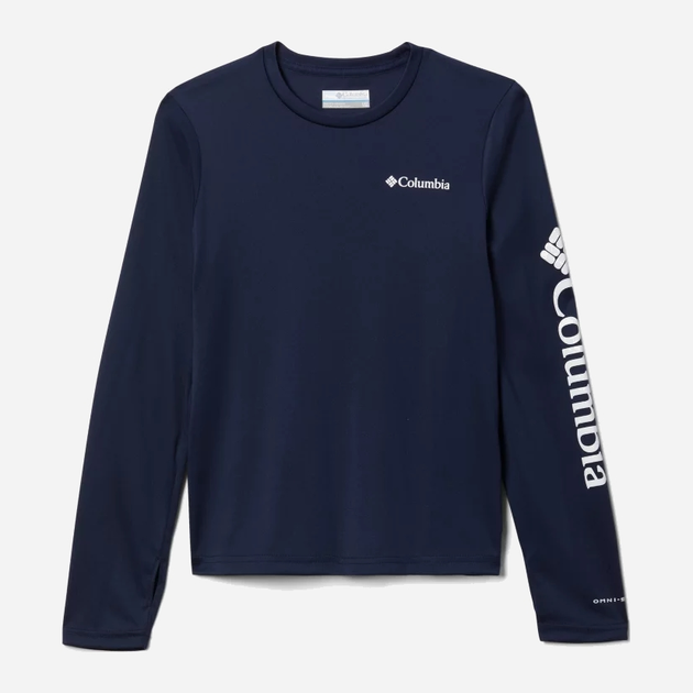 Дитяча футболка з довгими рукавами для хлопчика Columbia Fork Stream Long Sleeve Shirt 1989681464 132 см (S) Темно-синя (194894285381) - зображення 1