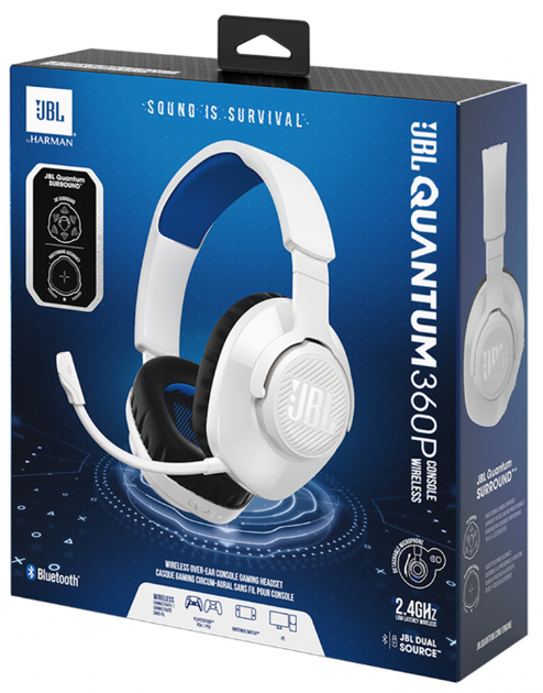 Гарнітура JBL QUANTUM 360P Console Wireless White (JBLQ360PWLWHTBLU) (6900177) - изображение 8