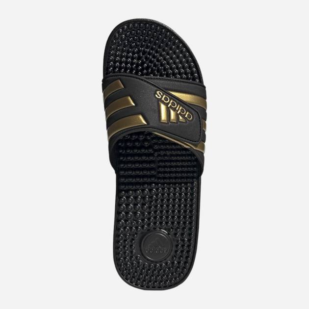 Klapki basenowe męskie Adidas Adissage EG6517 42 Czarne z złocistym (4062051869483) - obraz 6