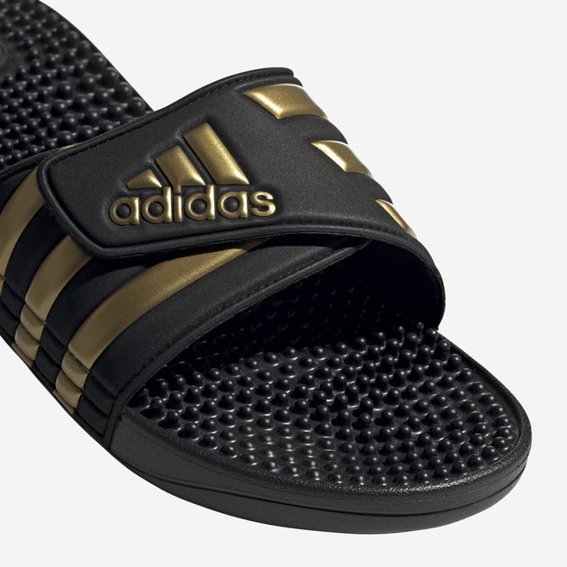 Klapki basenowe męskie Adidas Adissage EG6517 44.5 Czarne z złocistym (4062051813837) - obraz 8