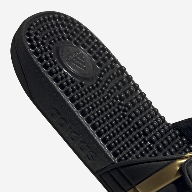 Klapki basenowe męskie Adidas Adissage EG6517 43 Czarne z złocistym (4062051869490) - obraz 9