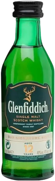 Віскі Glenfiddich 12 років витримки 0.05 л 40% (5010327007359_5010327000251) - зображення 1
