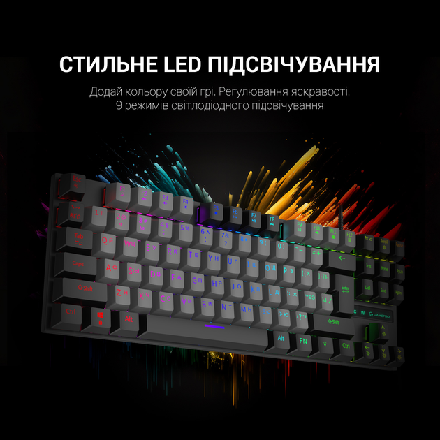 Клавіатура механічна дротова GamePro MK100B Blue Switch TKL