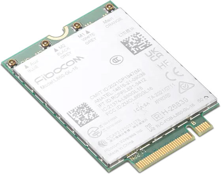Мережева плата Lenovo ThinkPad Fibocom L860-GL-16 4G LTE CAT16 M.2 для T14/P14s Gen 4 (4XC1M72795) - зображення 1