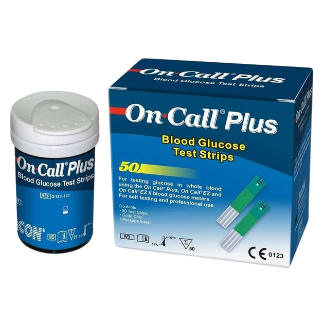 Тест-полоски On Call Plus 50 шт упаковка Acon (2559-4158) - изображение 1